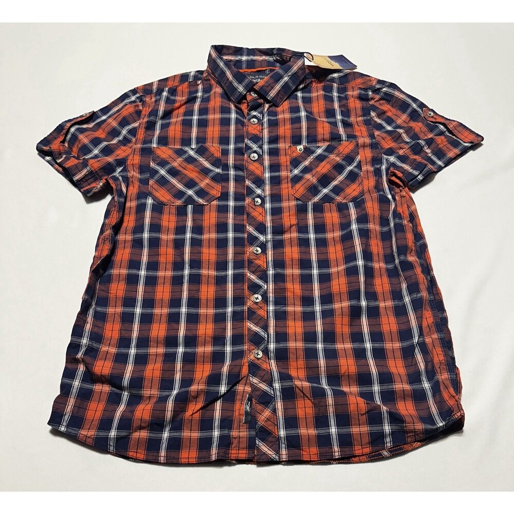 Silver Jeans Co Button Short Sleeve Shirt Mens Size Medium Summer NWT New